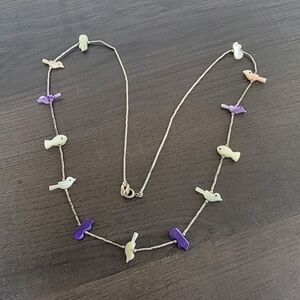 Vintage Zuni Fetish Danity Navajo Necklace